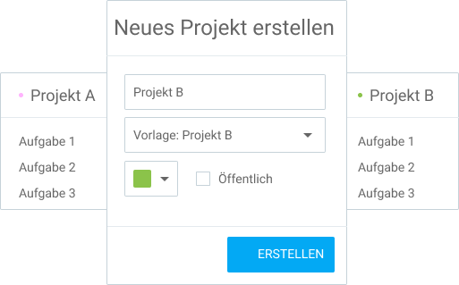 Extra features Project templates