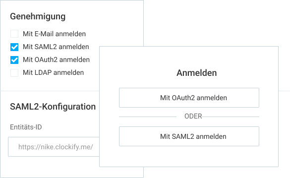Extra features single sign-on
