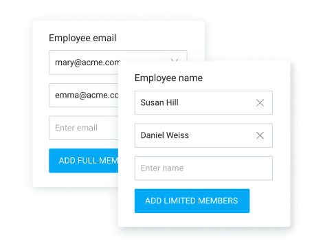 Ajoutez des membres standards et limités