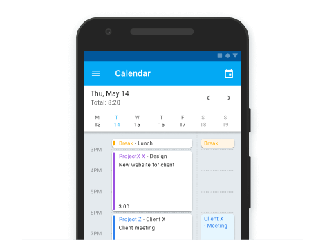 Mobile app - schedule