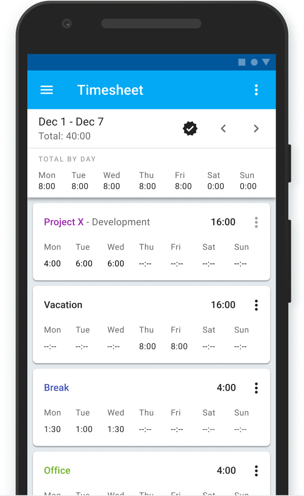 Timer clockify features