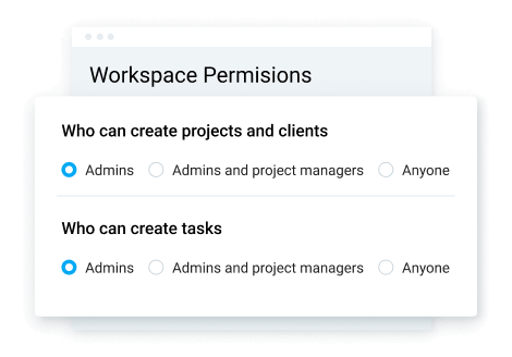 Berechtigungen zum Erstellen von Projekten und Aufgaben