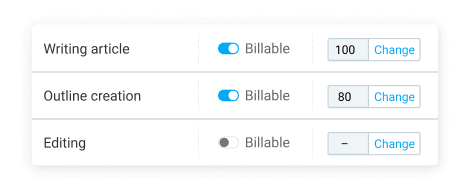 Setting up projects as billable by default