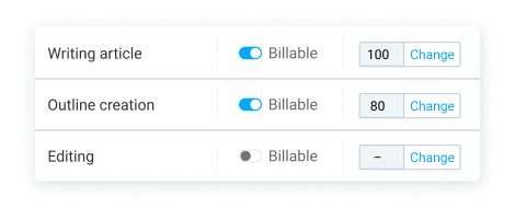 Configurando projetos como faturáveis por padrão