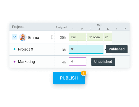 Scheduling feature - publish schedule