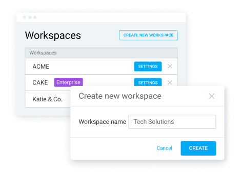Organiza los usuarios en varios espacios de trabajo