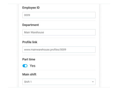 Custom user fields, e.g. Employee ID or Department