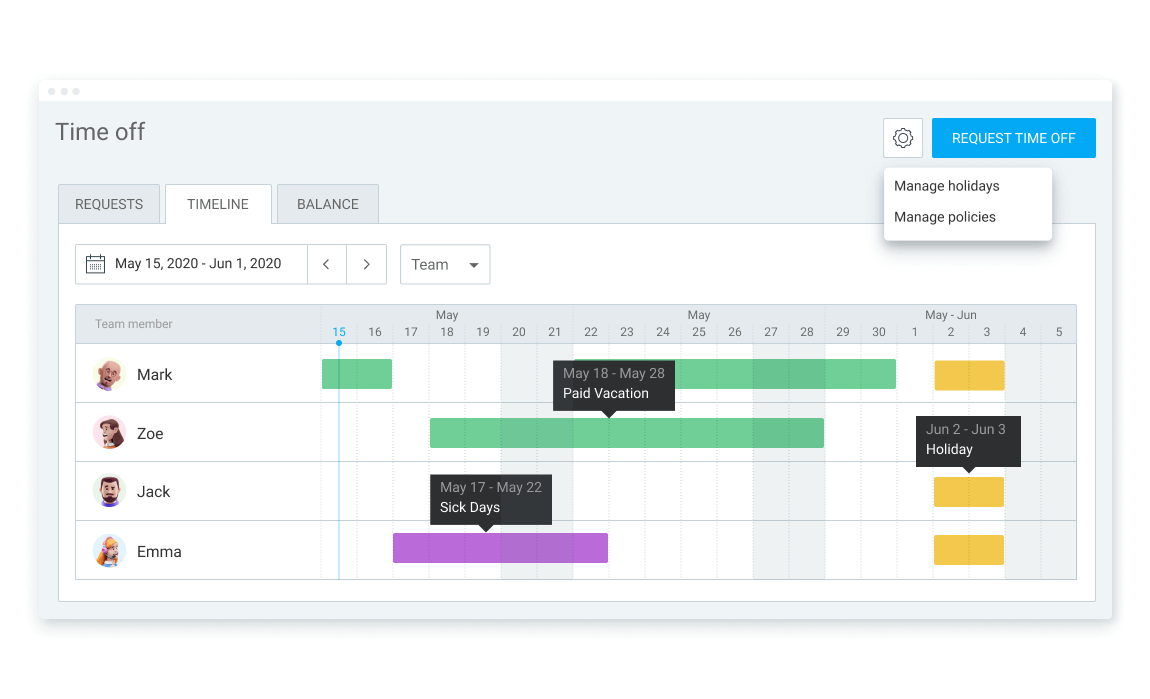 time off time tracking