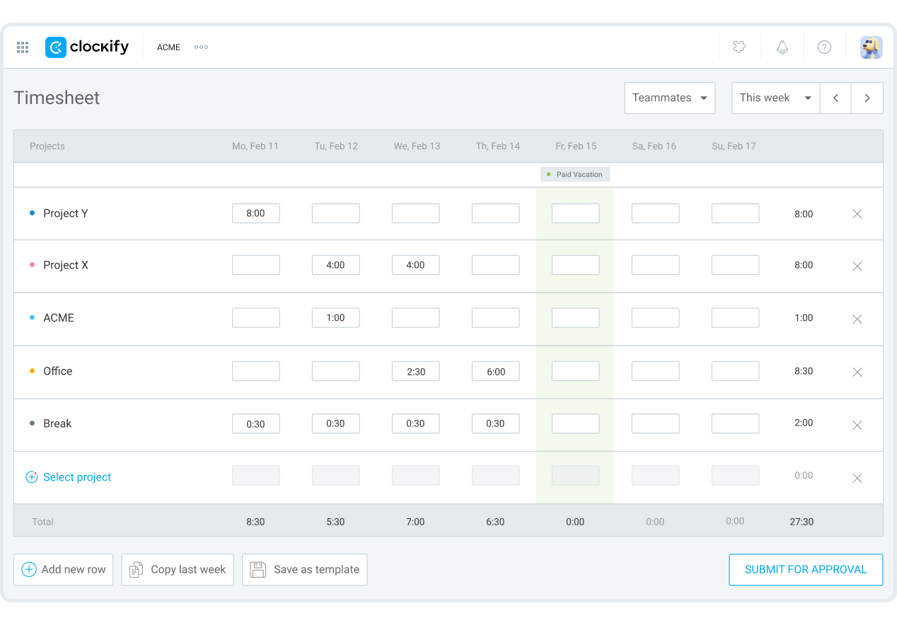 Timesheet