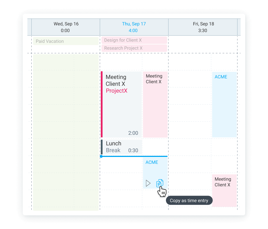 Calendar - Clockify Features