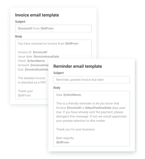 Email templates