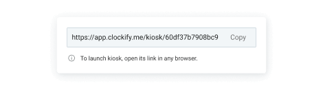 Copy kiosk link