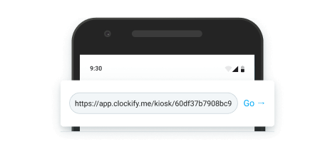 Open kiosk link on a device