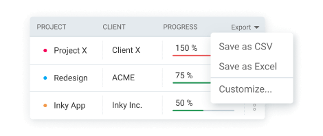 Project export