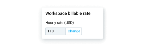 Workspace rate