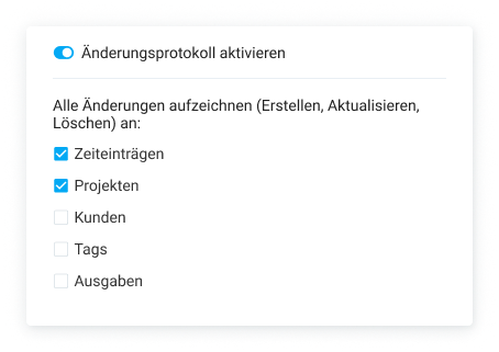 Audit log