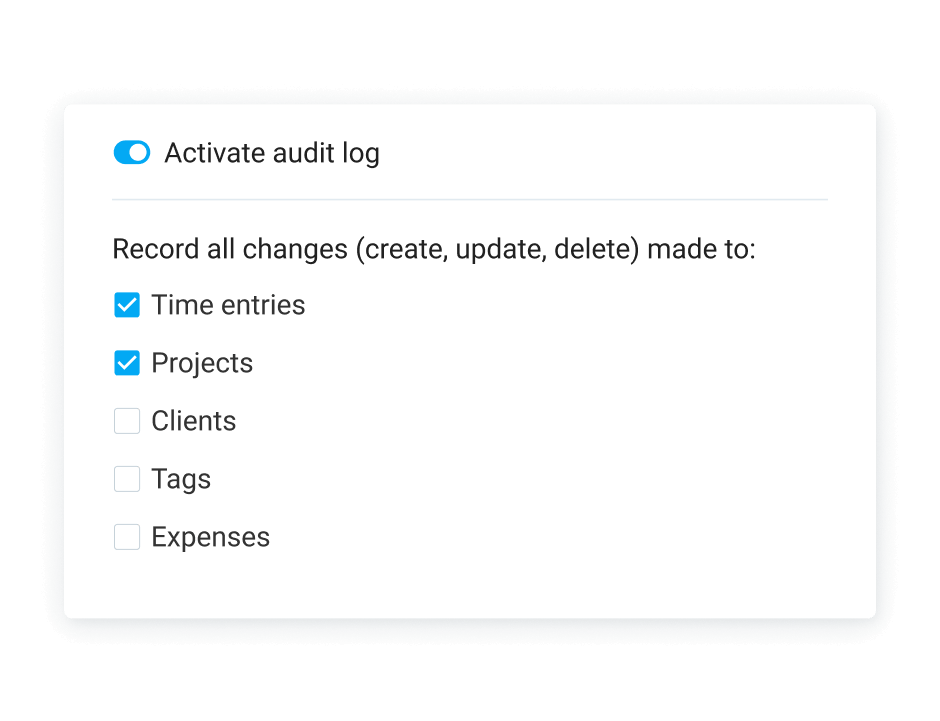 Audit log