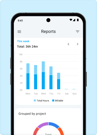 See tracked time in reports