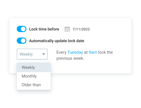 Lock timesheets