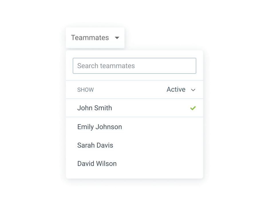 Team’s timesheet