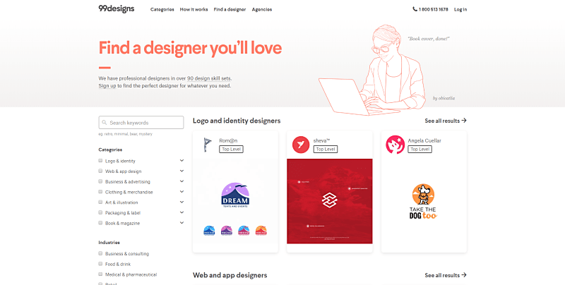 99designs freelance website