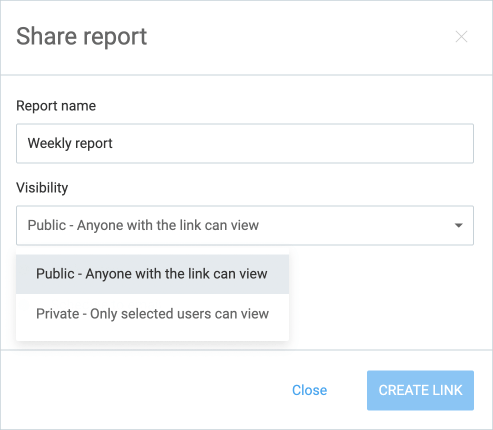 Share a link to reports