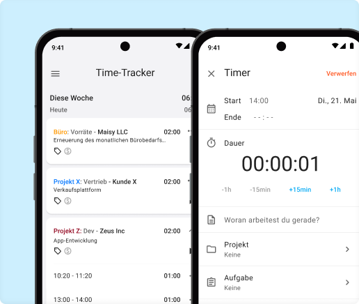 Mobile time tracking app and time tracker for Android and iPhone iPad