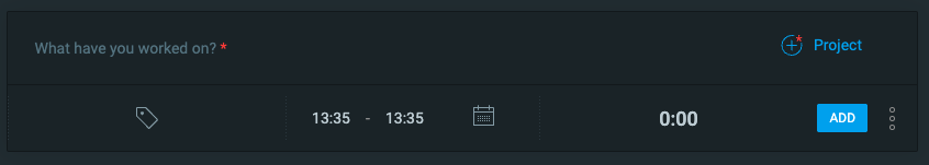 Manual time tracking mode in Clockify