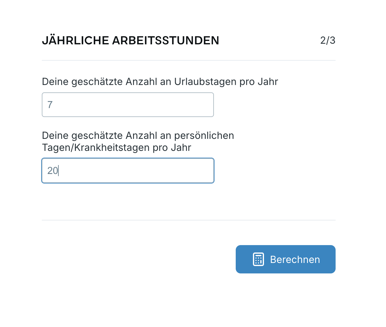 Calculating your annual working hours