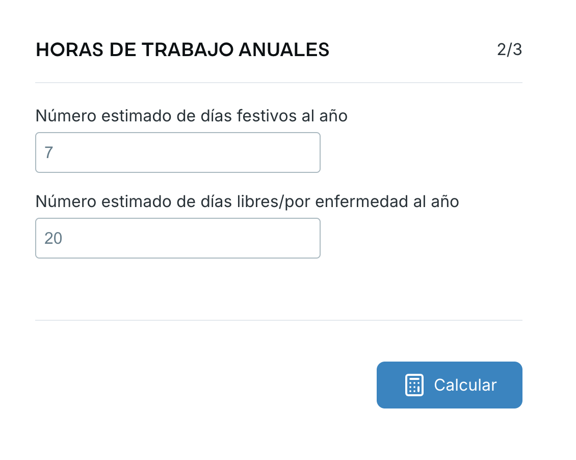 Calcular tus horas de trabajo anuales