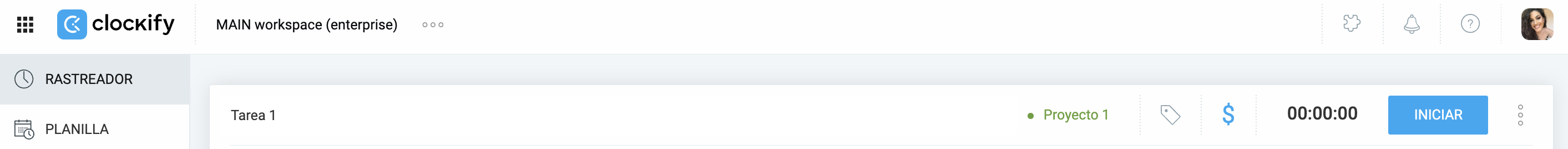 Seguimiento del tiempo facturable en Clockify