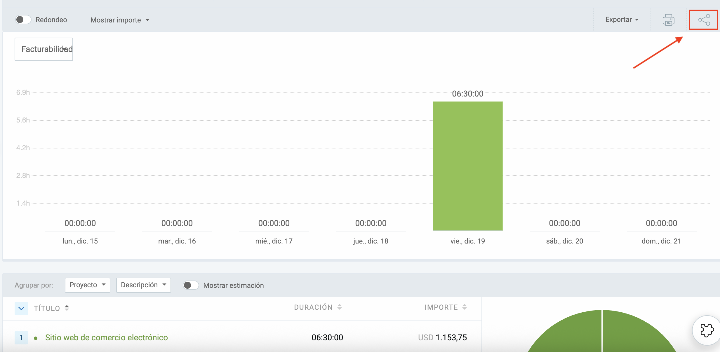 Comparte informes con Clockify
