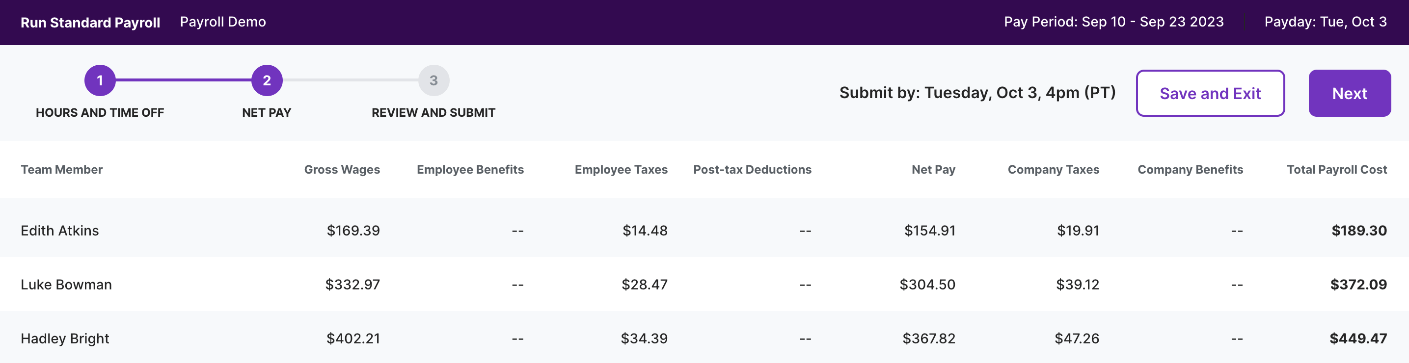 Homebase - running payroll