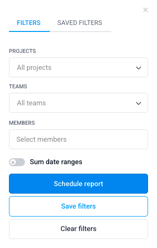 Filtering the Amounts owed report in Hubstaff