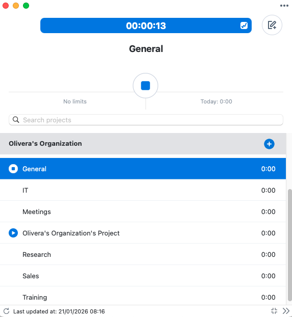 Hubstaff desktop app