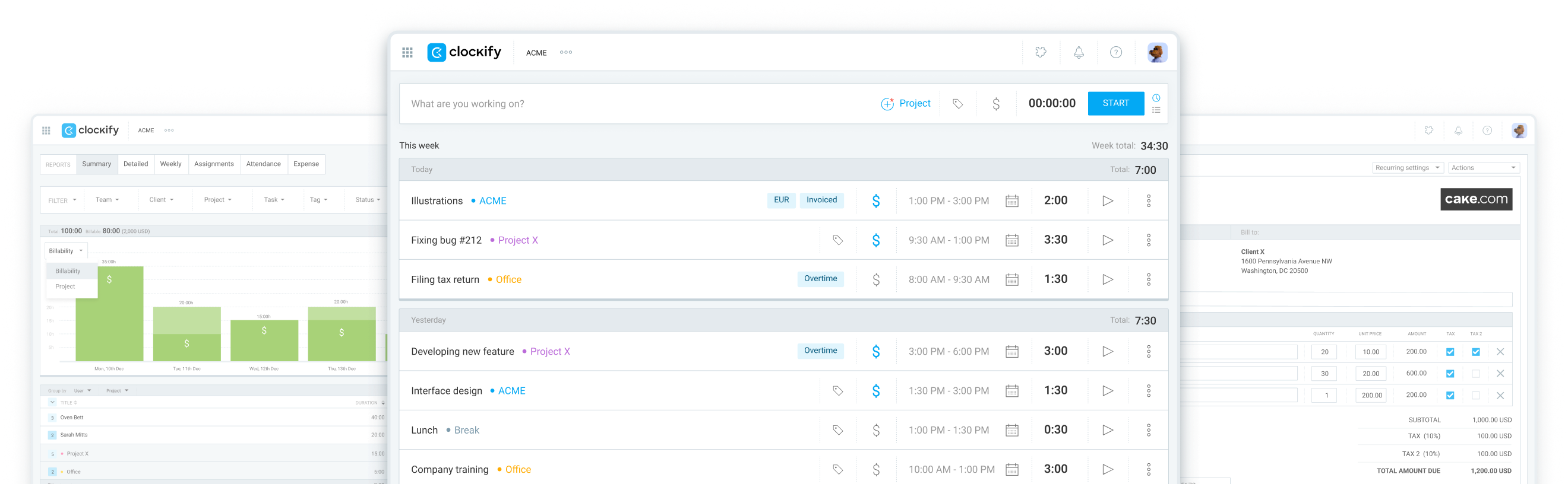 Clockify Screenshot