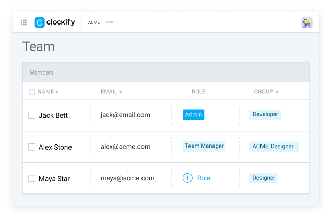 Invite employees in Clockify