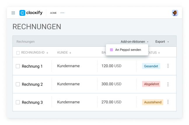 Send invoices to Peppol