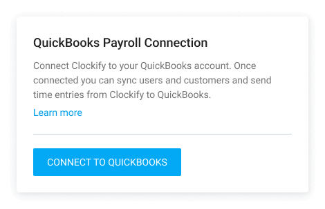 Connect Quickbooks