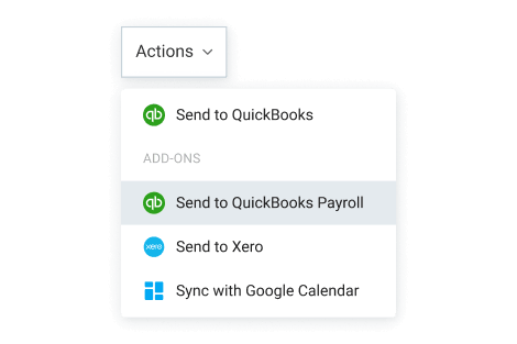 Send billable time to Quickbooks