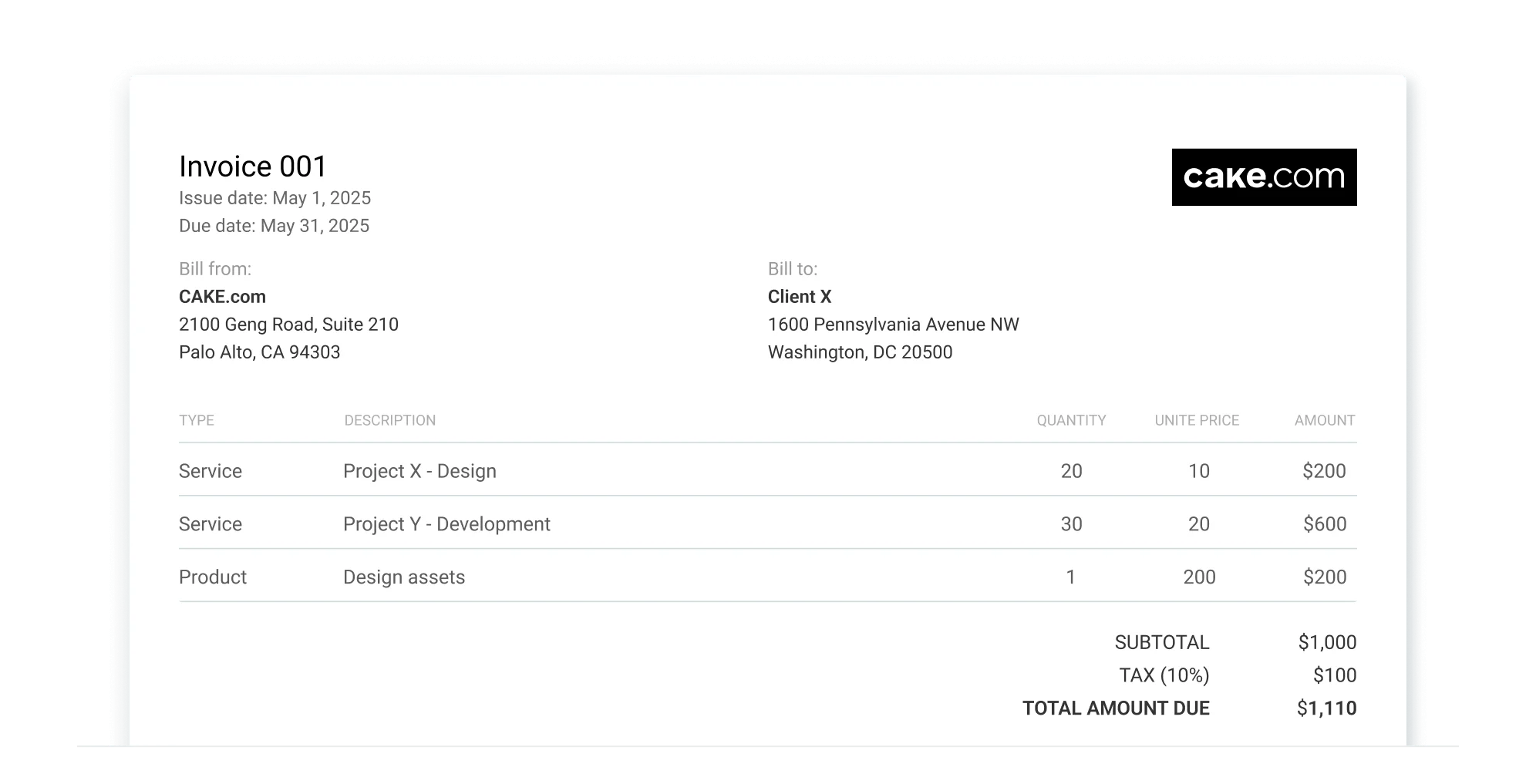 Download and send invoices