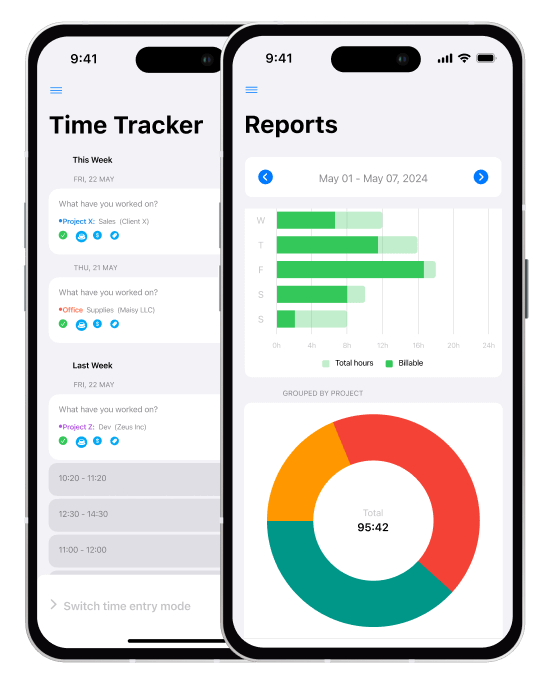 Aplicación gratis de control del tiempo para dispositivos iOS (iPhone y iPad) screenshot