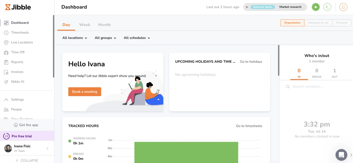 Jibble homepage