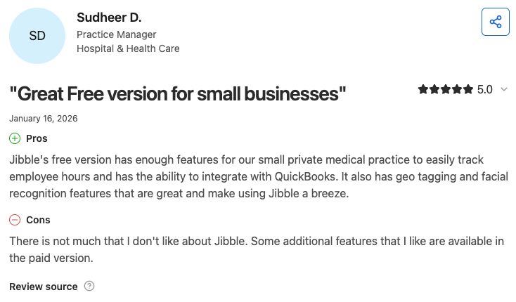 User's review on Capterra &mdash; geofencing