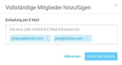 Mitglieder einladen