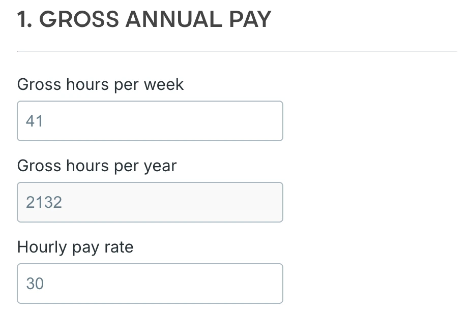 Calculating the employee&rsquo;s gross annual pay