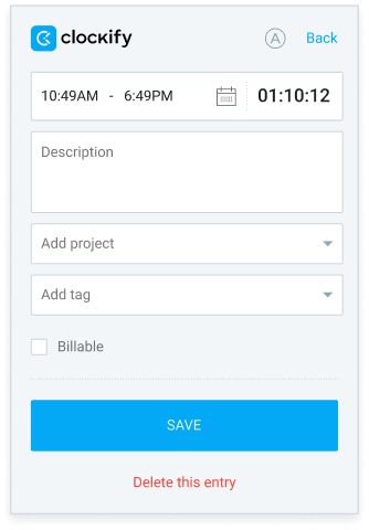 Clockify Linux app