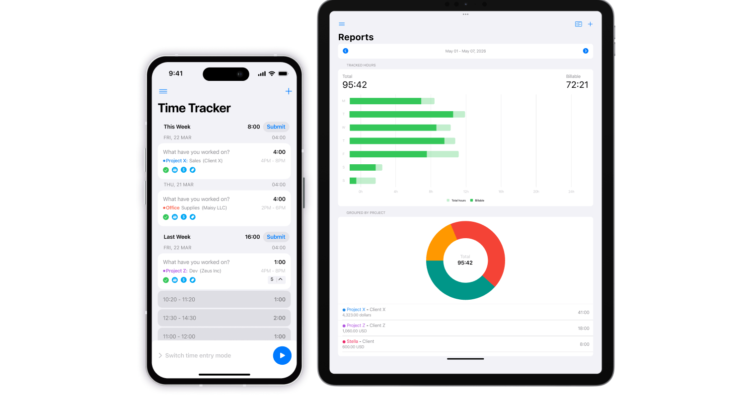 Clockify time tracking on desktop