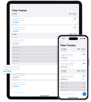 Track time on mobile