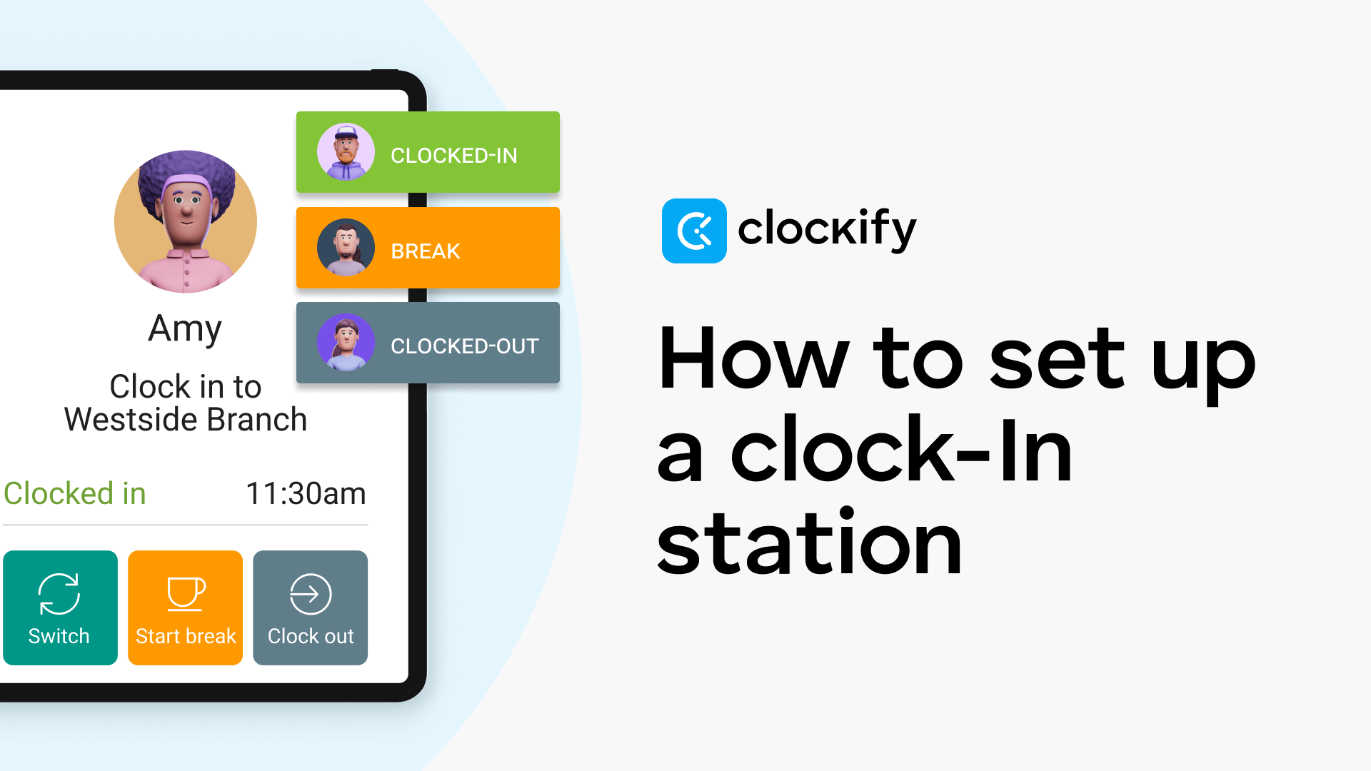 set up a clock-in station